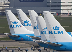 KLM vliegtuigstaarten 