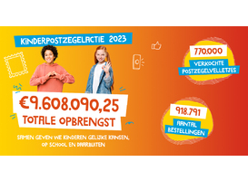 Opbrengst Kinderpostzegelactie: bijna 1 miljoen euro