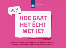 ‘Hey, het is oké’-campagne promoot praten over psychische klachten 